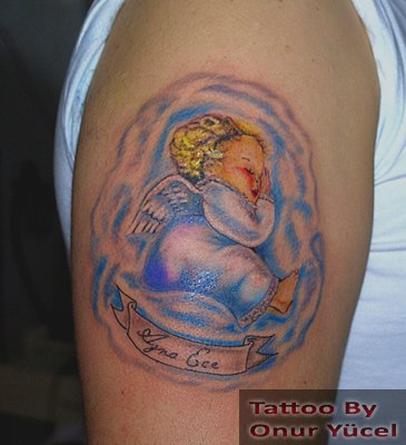 bebek melek dövmesi