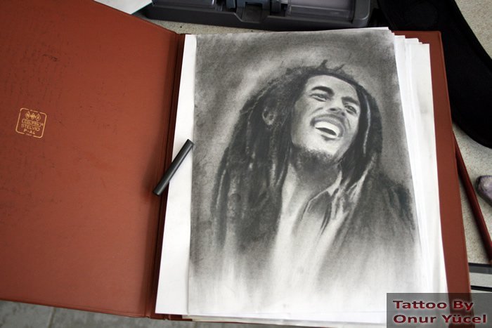 karakalem bob marley çalışması