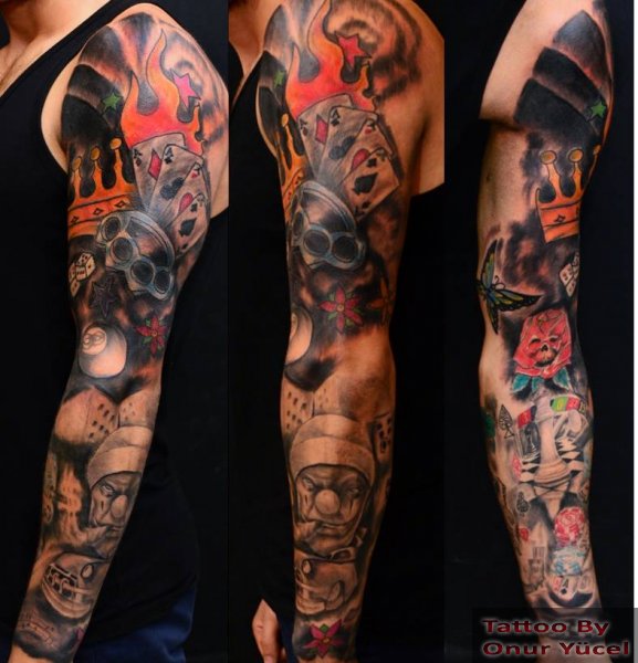 kumar gangsta dövme ust tarafı kapama çalışması