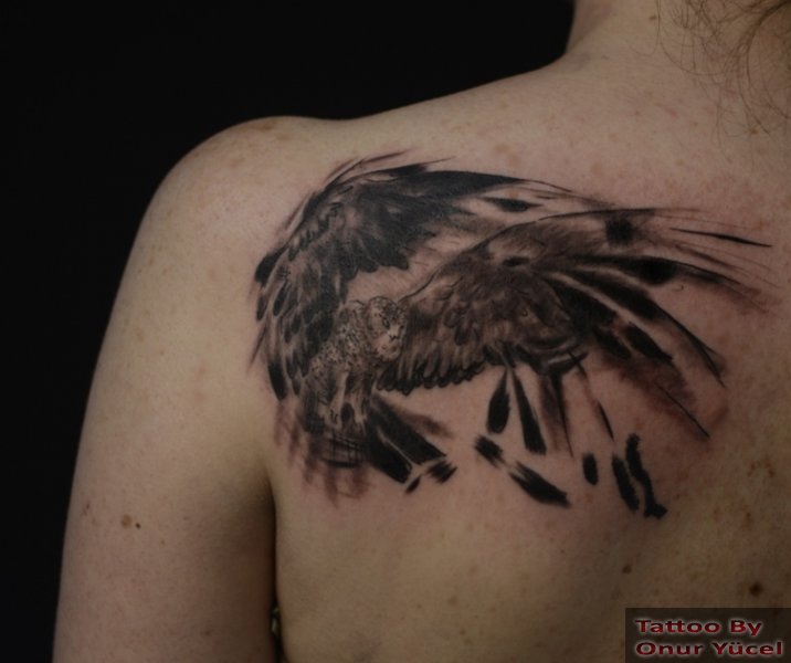 baykus dövmeleri suluboya baykus  dövme modelleri desenleri