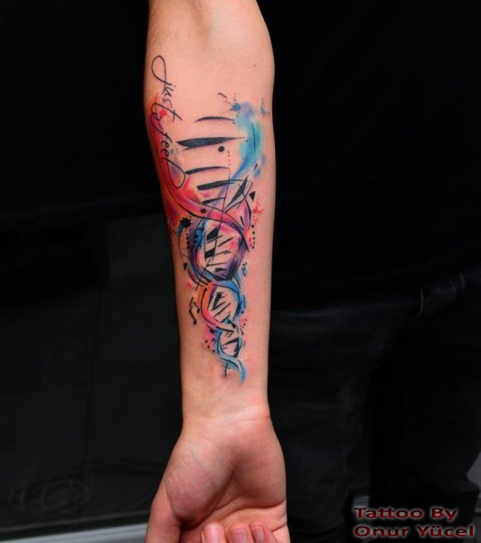 Dna water color sulu boya dövme  dövme modelleri desenleri