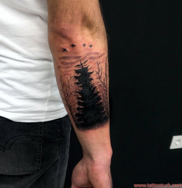 Ağaç orman kapama dövme cover tattoo forest tree ankara