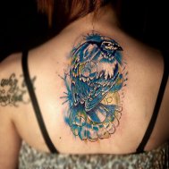 suluboya kus water colour bird dövmesi tattoos