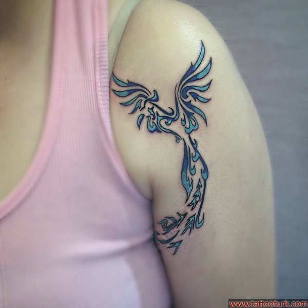 renkli anka tribal tattoo dövme