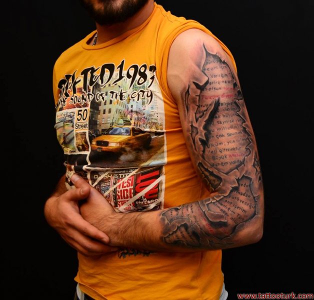 3d andımız dövmesi scratch tattoo