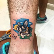 french bulldog tiny tattoo dövmesi köpek dövmeleri