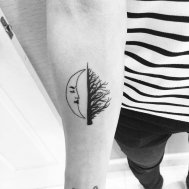 moon tree tattoos ay dövmeleri ağaç dövmeleri onur yücel