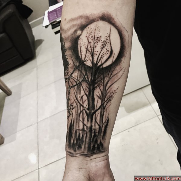 orman dövmesi forest tattoo