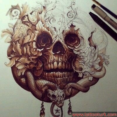 kuru kafa yılan dövme modelleri dövme desenleri tattoo desing