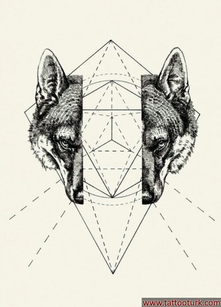 geometric kurt wolf dövme modelleri dövme desenleri tattoo desing