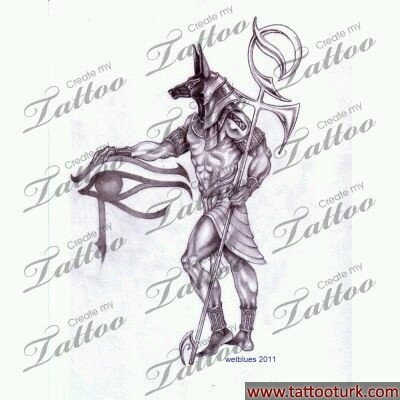 anubis mısır dövme modelleri dövme desenleri tattoo desing