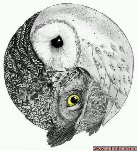 ying yang dövme desenleri