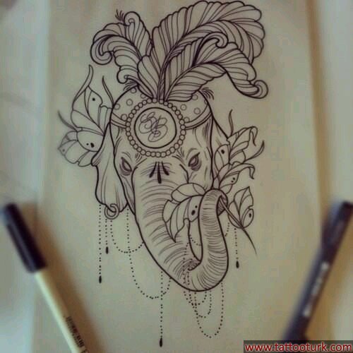 fil elphant dövme modelleri dövme desenleri tattoo desing
