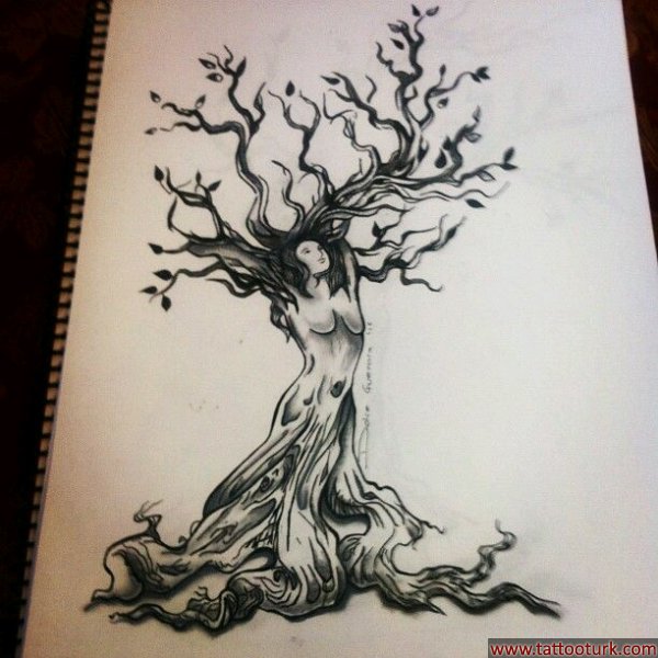 ağaç tree kadın dövme modelleri dövme desenleri tattoo desing