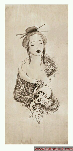 geyşa dövme modelleri dövme desenleri tattoo desing