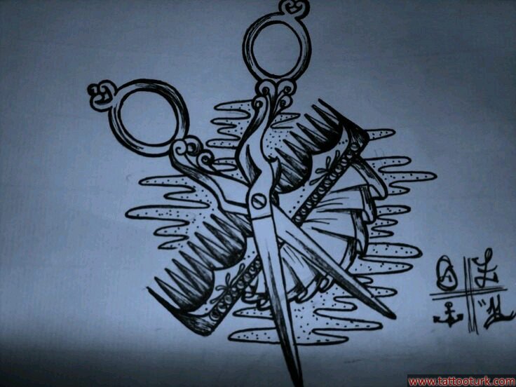 makas tarak kuaför dövme modelleri dövme desenleri tattoo desing