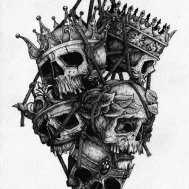 king skull crown dövme modelleri dövme desenleri tattoo desing