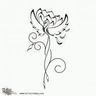 kuş ve çiçek dövme modelleri dövme desenleri tattoo desing